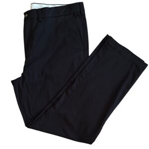 GEORGE MENS COMMUTER FLAT FRONT COTTON POLYESTER BLEND BLACK DRESS PANT SZ 38/30